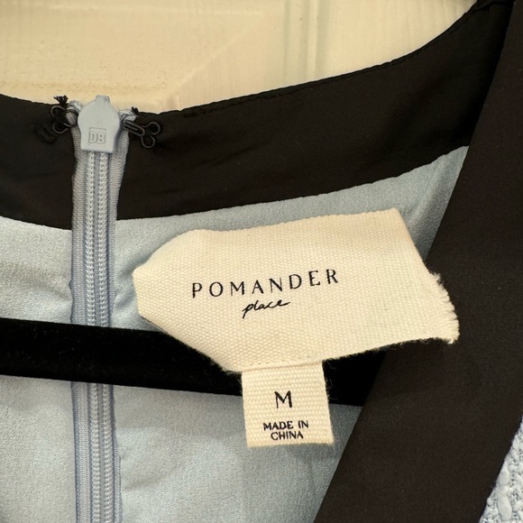 Pomander Place Light Blue Coco Tweed Bow Dress M - Picture 4 of 4